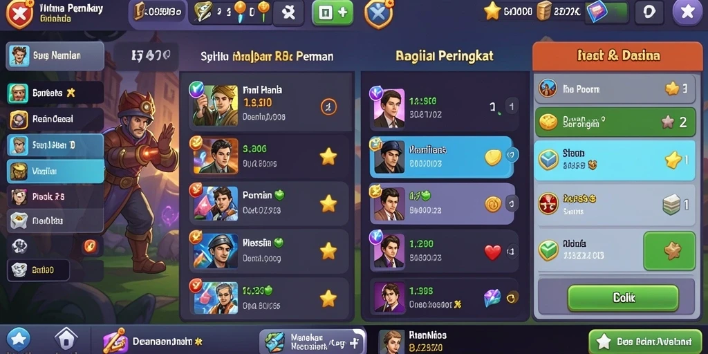 Tangkapan layar menampilkan antarmuka permainan yang menarik.