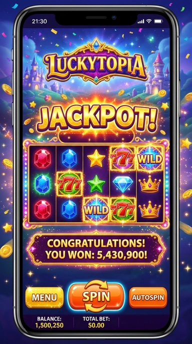 Galeri pratinjau visual luckytopia build APK resmi terbaru